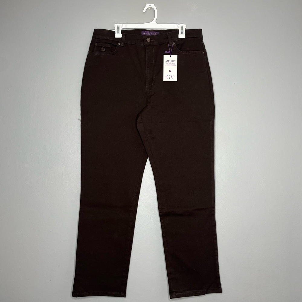 Gloria Vanderbilt Amanda Classic Rise Brown 5 Pocket Stretch Jeans NWT N